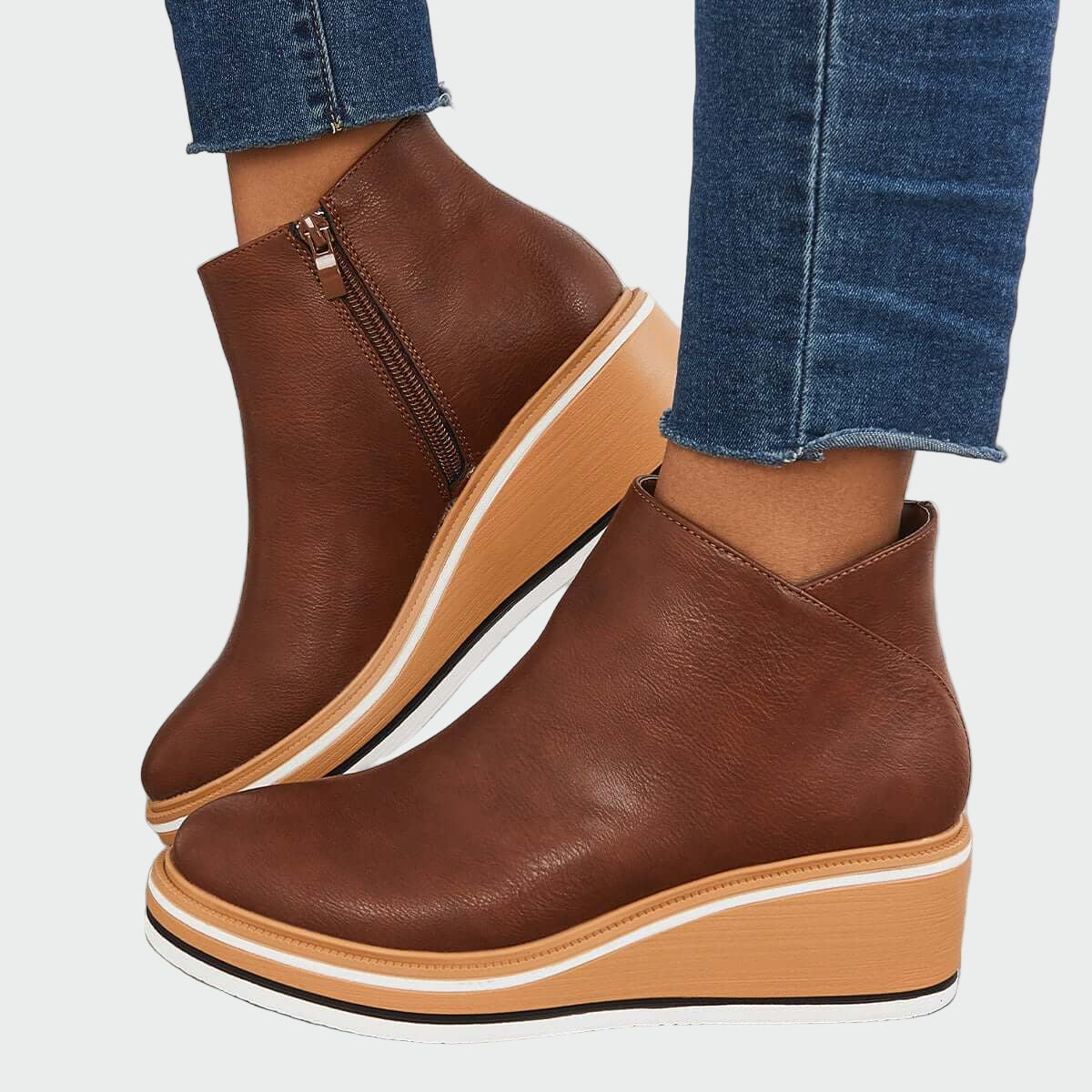 Bota ortopédica de cuero