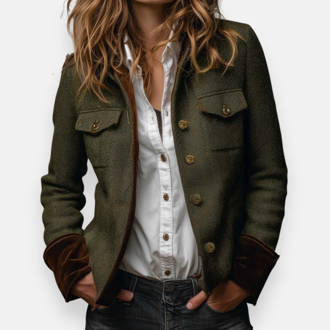 Ava | Chaqueta elegante con detalles en terciopelo