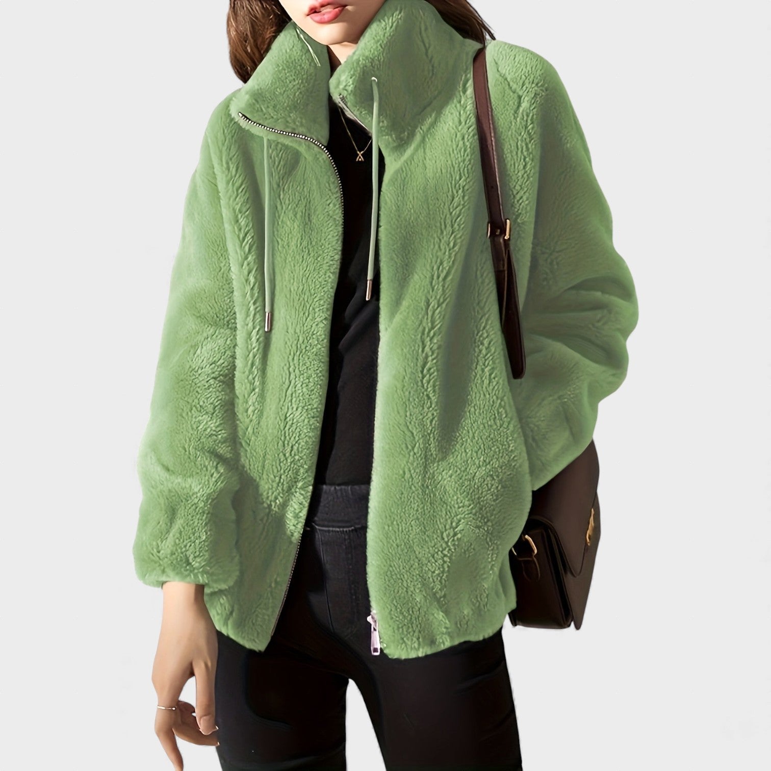 María | Chaqueta con Cremallera Acogedora