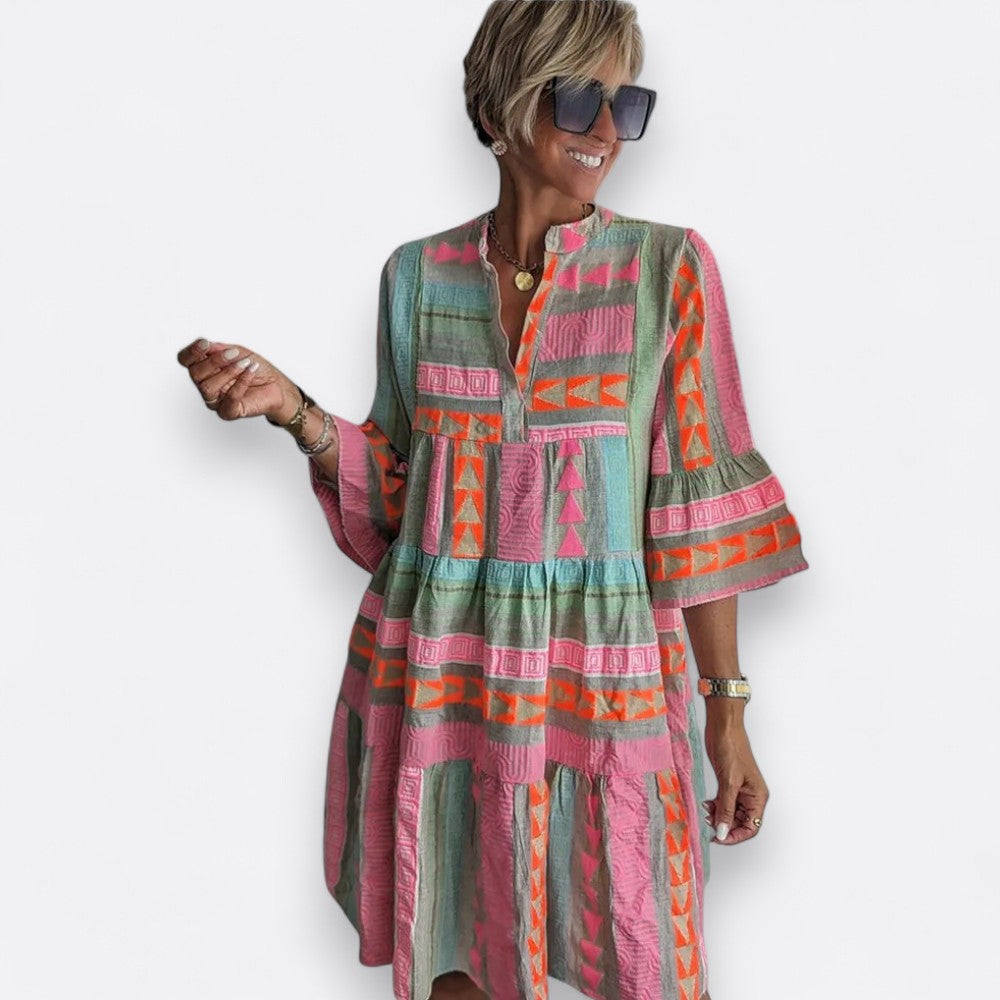 Juliane - Vestido de columpio con capas