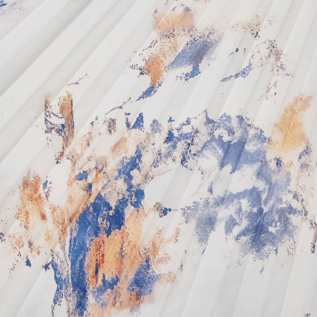 Jessie | Vestido Elegante de Ceremonia Floral en Azul y Blanco