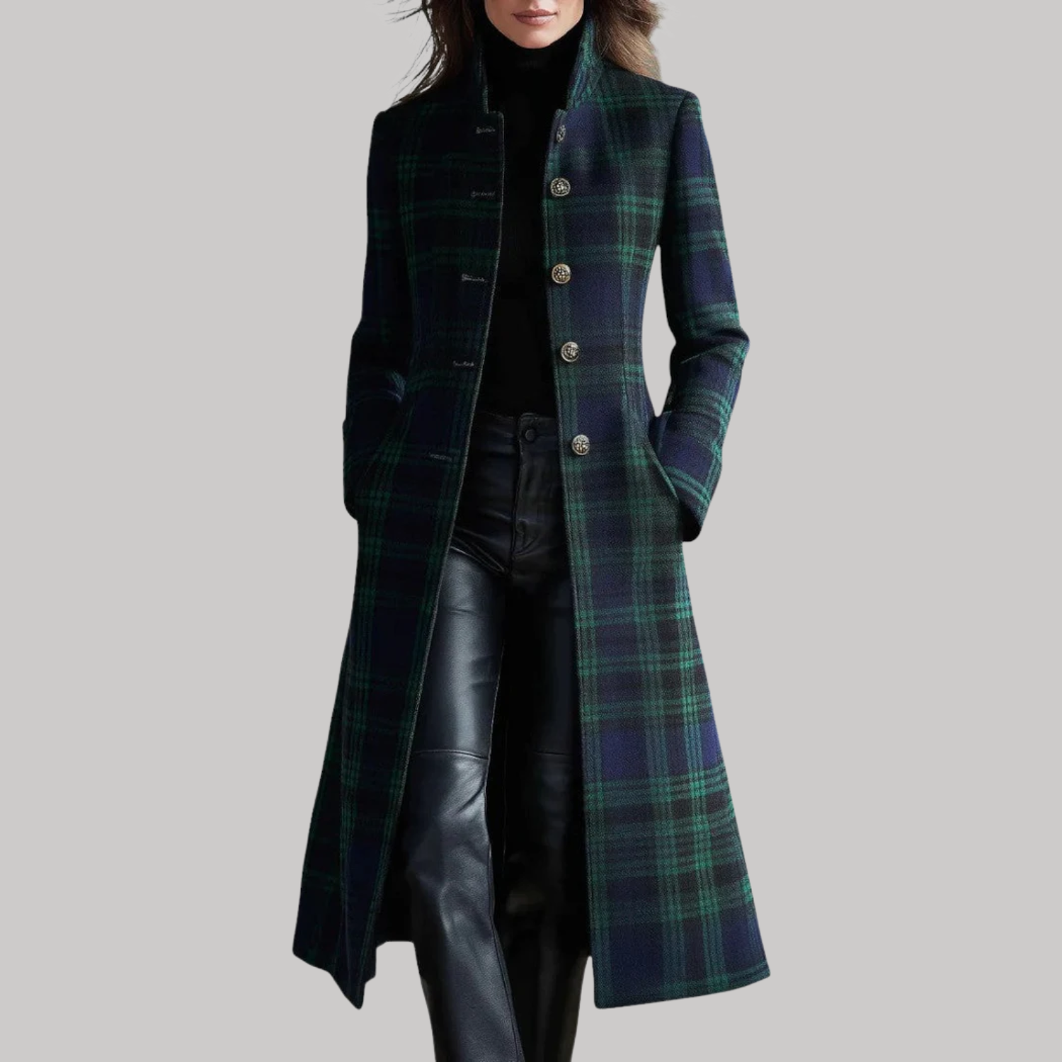 Dolores™ | Abrigo Elegante de Cuadros Atemporal