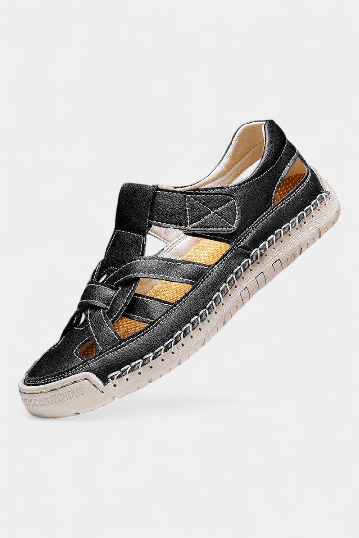 Kaia Sandalias Ergonómicas de Cuero Sintético con Corte Lateral