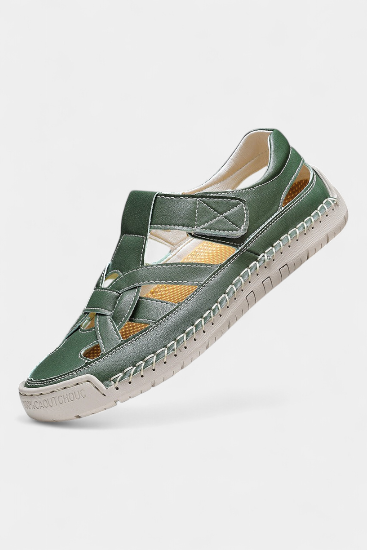 Kaia Sandalias Ergonómicas de Cuero Sintético con Corte Lateral