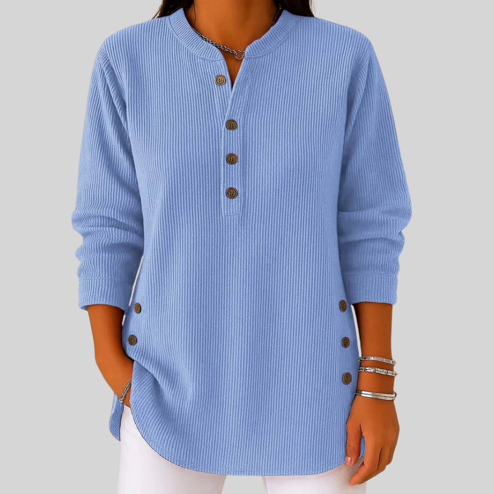 Solana – Suéter con sutiles detalles de botones