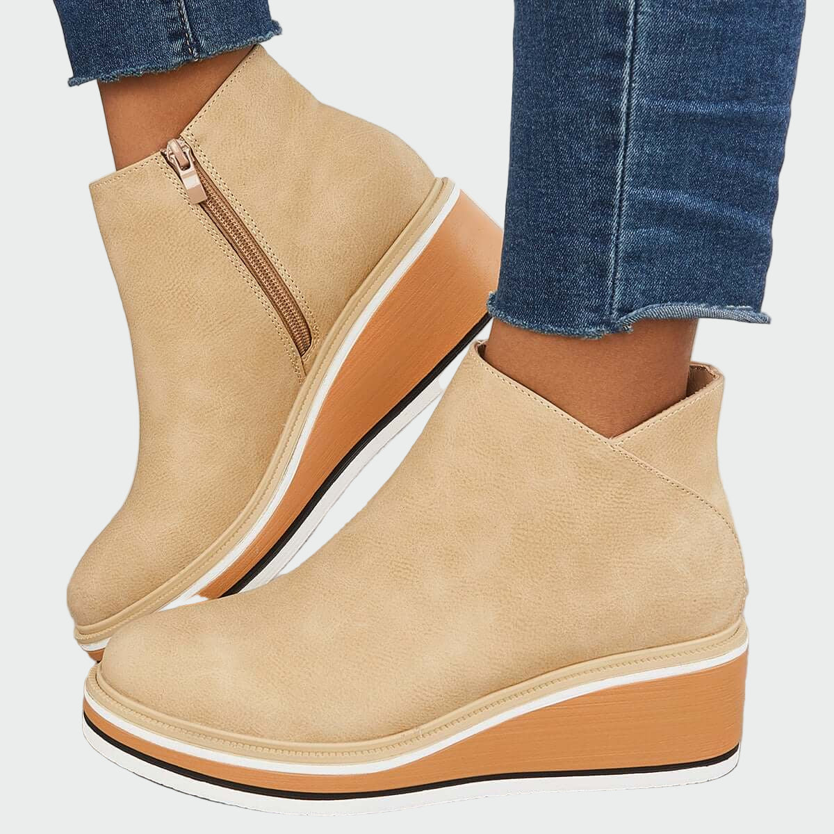 Bota ortopédica de cuero