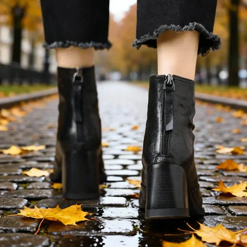 Camille Botas Cómodas de Piel con Puntera