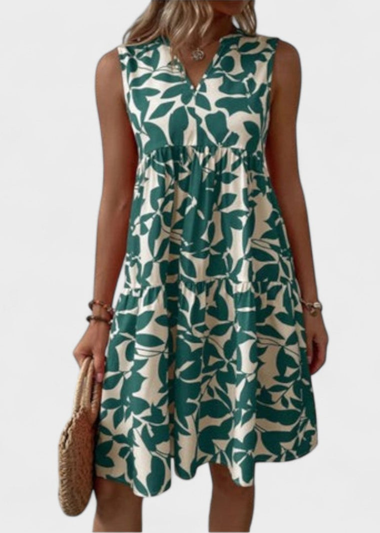 Sofía – Vestido de Verano con Estampado Floral en Línea-A