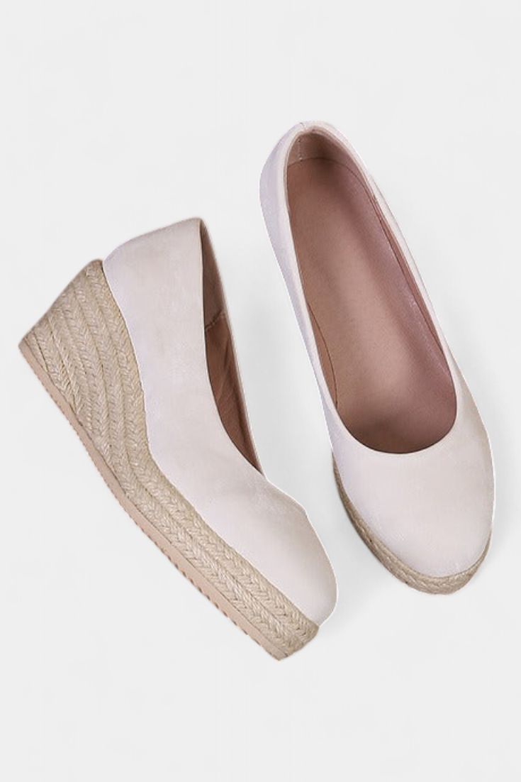 Laupa Zapatos de Plataforma con Suela Trenzada Estilo Espadrille