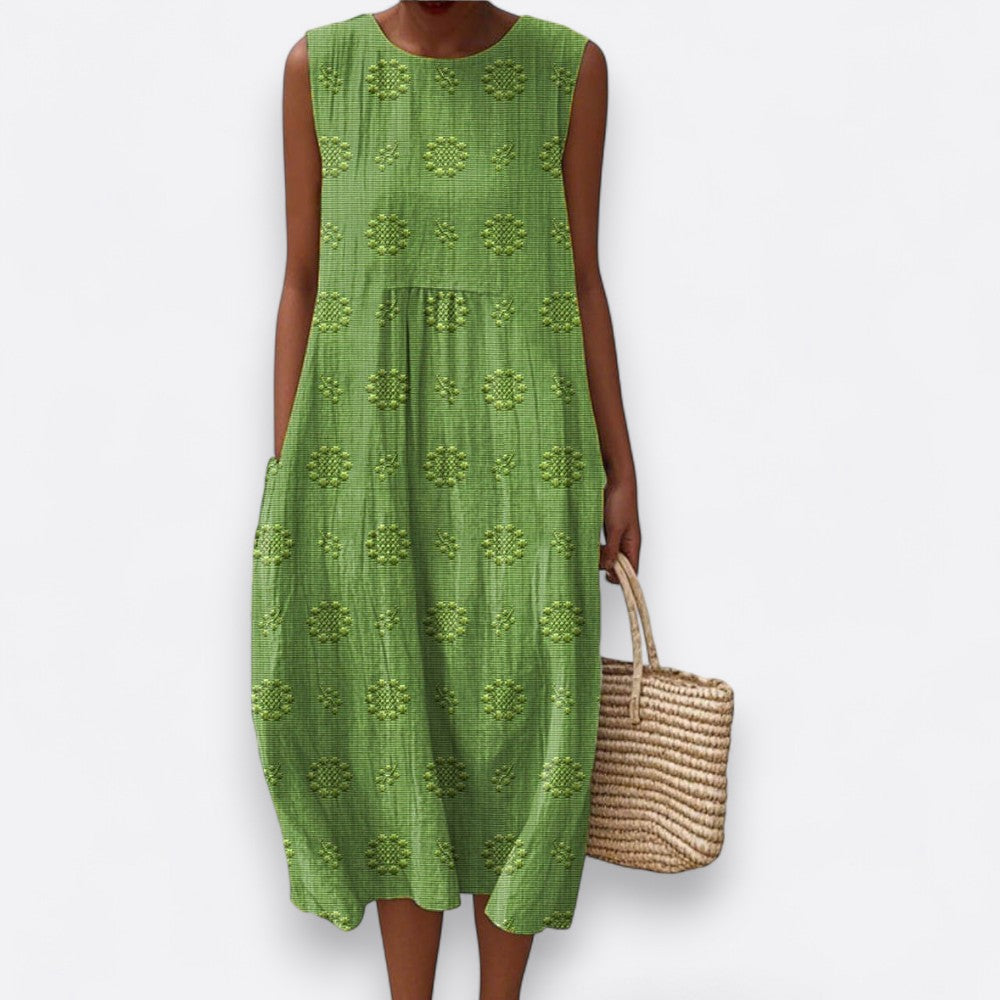 Franca | Vestido de algodón sin mangas con bolsillos