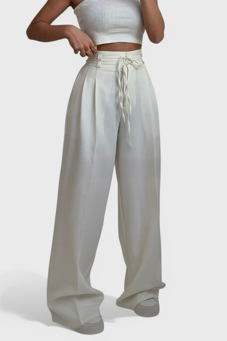 Sophie | Pantalones de pierna ancha con cordones
