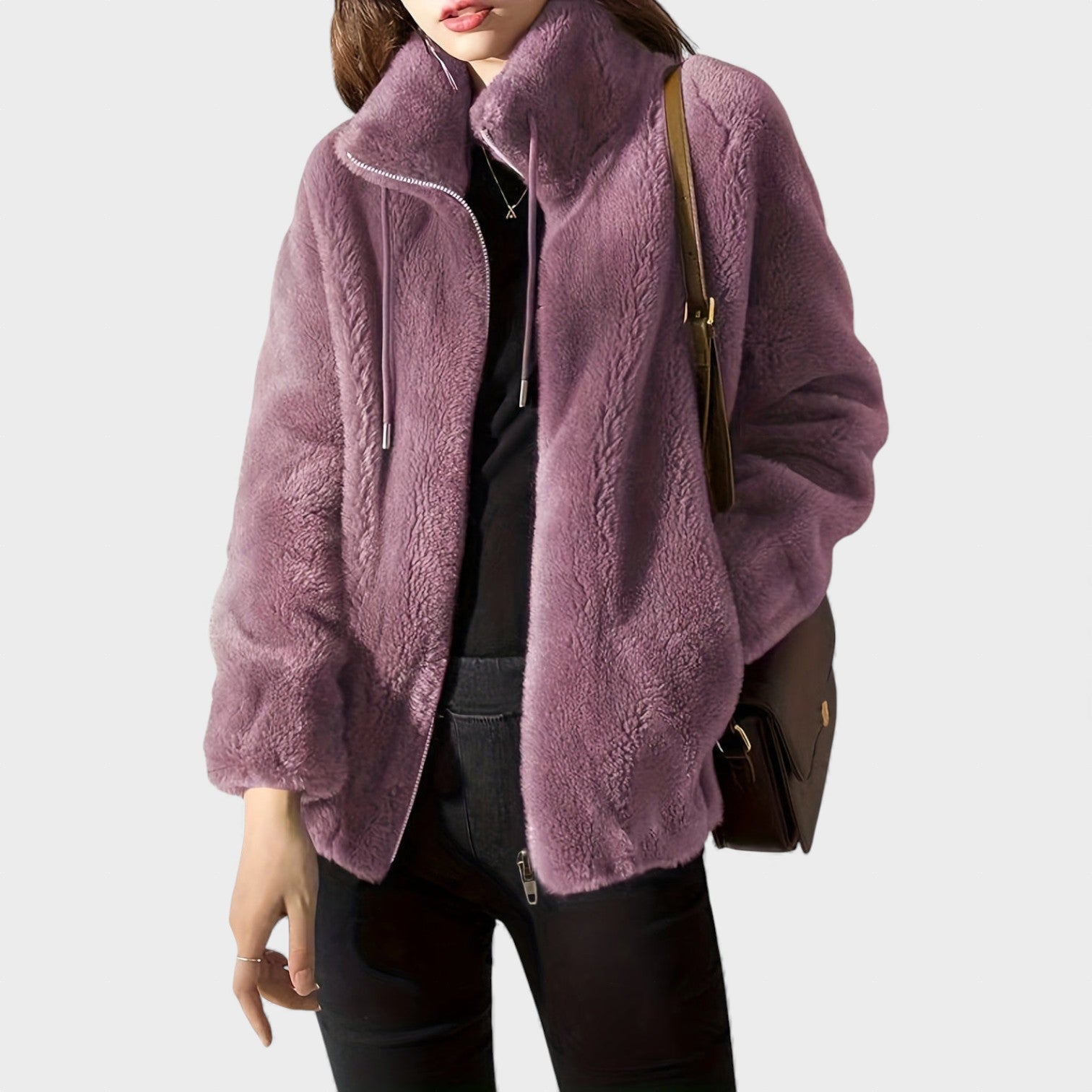 María | Chaqueta con Cremallera Acogedora