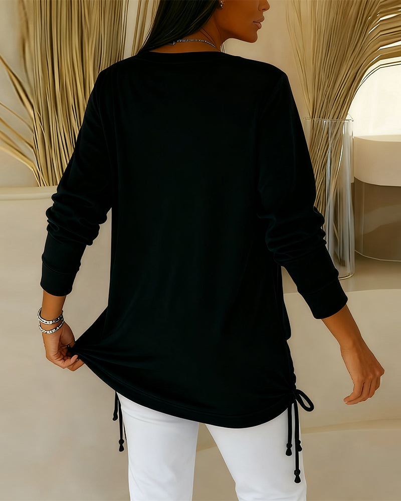 Nari - Efecto Top de Lentejuelas Bicolor Dos en Uno