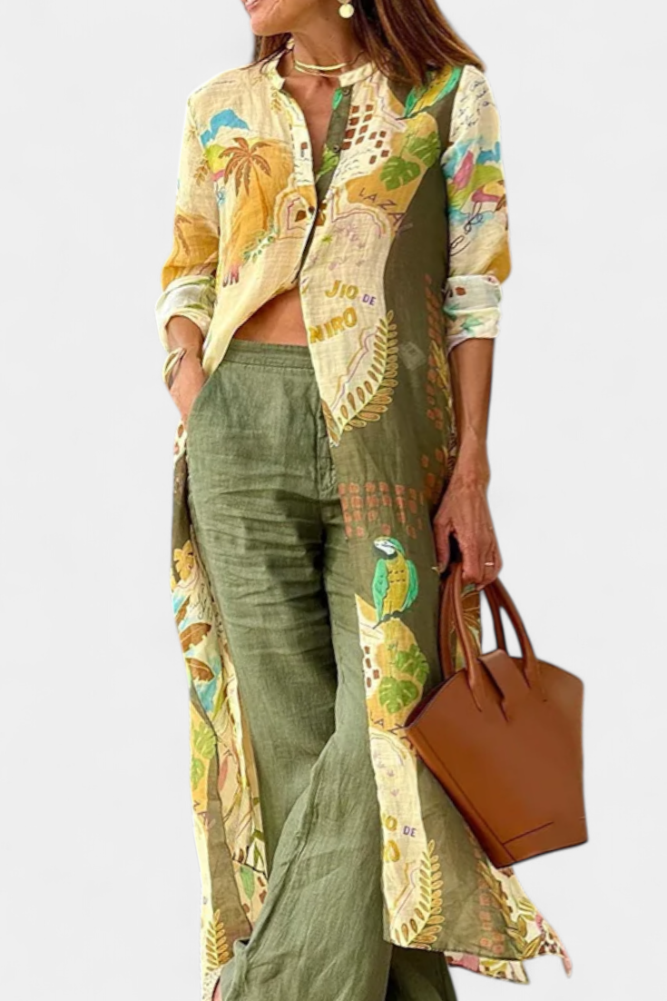 Melvina Conjunto Coordinado de Lino con Estilo Atemporal