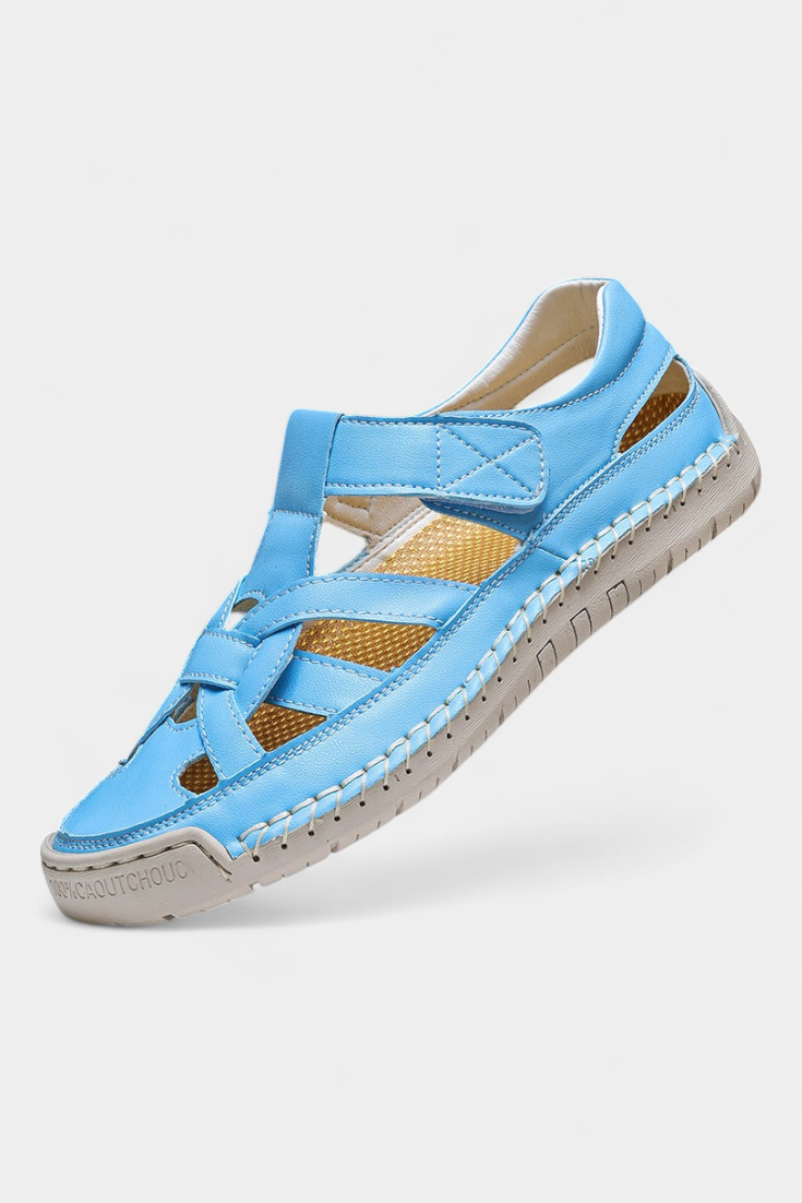 Kaia Sandalias Ergonómicas de Cuero Sintético con Corte Lateral